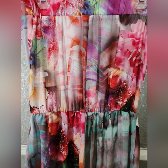 🇮🇹***Colorful Floral Strapless Romper / Made In Italy - Picture 2 of 9